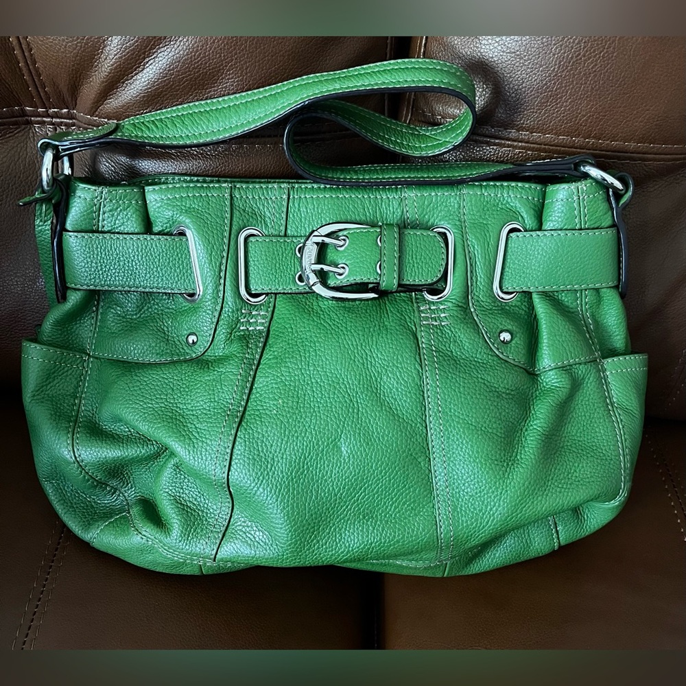 EUC Tignanello Green Leather Women's Purse